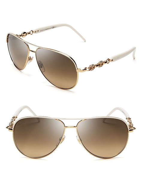 gucci crystal chain link aviator sunglasses|Gucci Chain Link Aviator Sunglasses, 58mm.